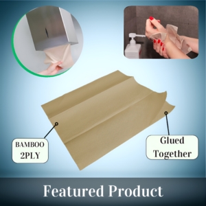 Quilted 2Ply Slimline&M Fold Paper Hand Towel Bamboo Natural